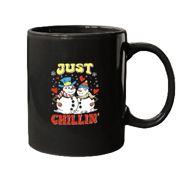 Discover Snowmen Just Chillin' Winter Time Snow Mugs