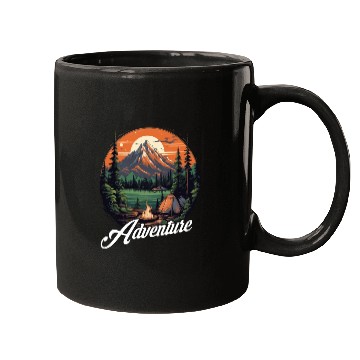 Discover Forest nature trekking adventure Mugs