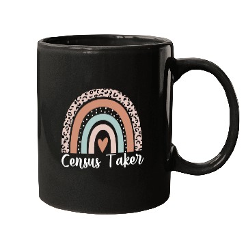 Discover Census Taker Rainbow Leopard Funny Census Taker Mugs