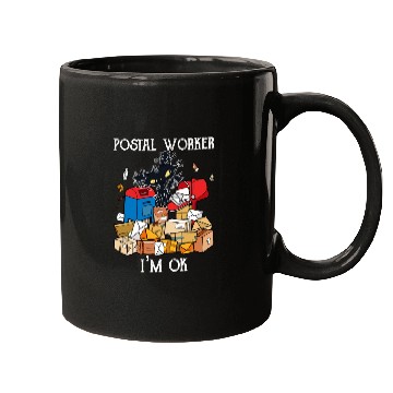 Discover I'm Ok Funny Postal Worker Mugs
