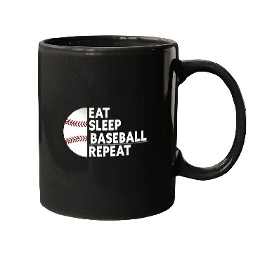 Discover Eat Sleep Baseball Repeat funny baseball Mugs