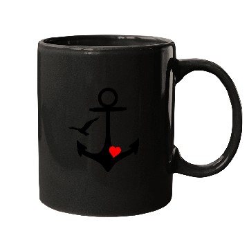 Discover Anchor Heart Seagull Mugs