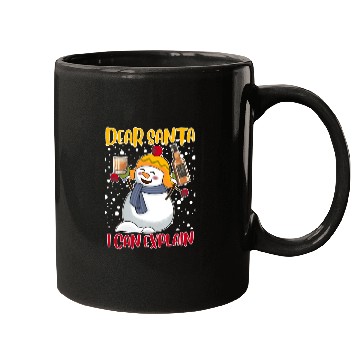 Discover Snowman Dear Santa I can Explain Funny Mugs