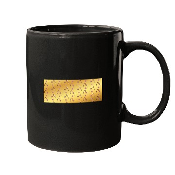 Discover Christmas candy canes on a golden imitation backgr Mugs
