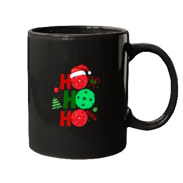 Discover Pickleball Ho Ho Ho Holiday Merry Christmas Mugs