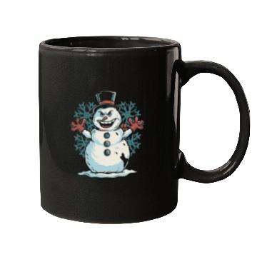 Discover frosty snowman creepy Mugs