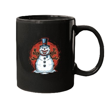 Discover frosty snowman creepy Mugs
