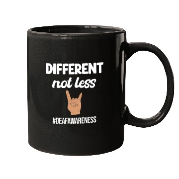Discover Different Not Less Funny Deaf Awareness ASL Mugs