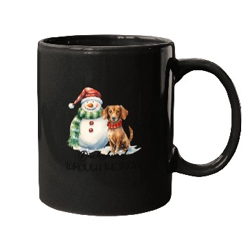 Discover Dachshund Through The Snow Mugs