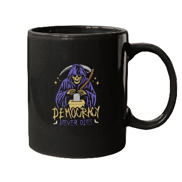 Discover Democracy Never Dies Spooky Halloween Voting Meme Mugs