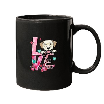 Discover Labrador Dog I Love My Dog Fur Baby Valentines Da Mugs