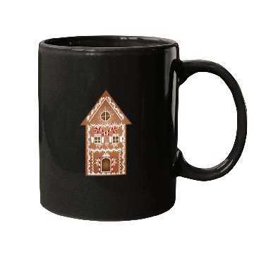 Discover beautifully decorated gingerbread house for XMAS Mugs