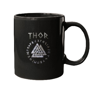 Discover Thor Mjolnir Valknut Vikings Runes Mugs