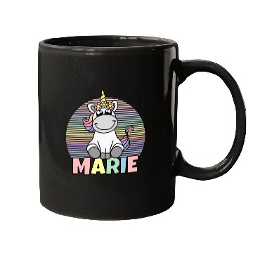 Discover Marie Name Unicorn Mugs