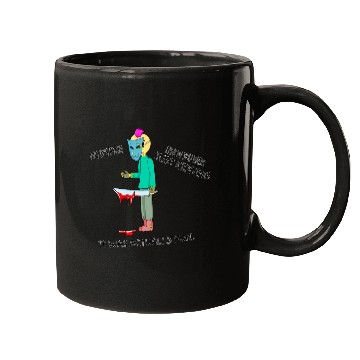 Discover Just Kidding Killer Horror Retro Cartoon Character Mugs