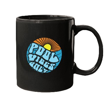 Discover Pool Vibes Only Swimming Pool Swim Team Pool Vibes Mugs