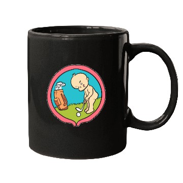 Discover Baby Playing Golf Golf Player Gift Mugs