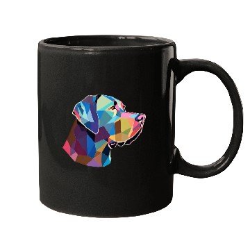Discover Labrador retrievers, polygon art, colorful dog Mugs