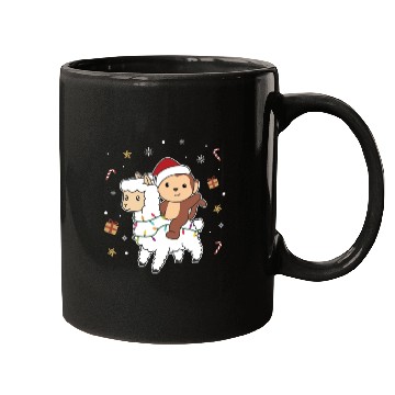 Discover Monkey Lama Christmas Snow Winter Animals Mugs