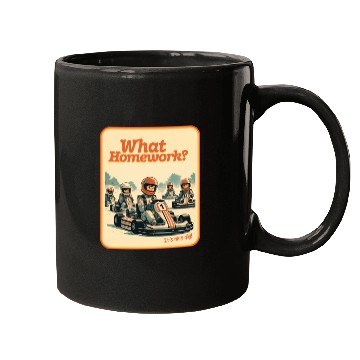 Discover What Homework? It’s Race Day! Mugs
