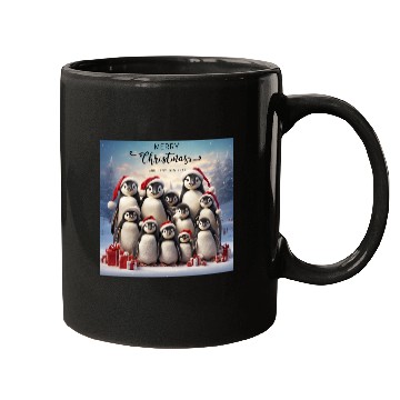 Discover Christmas funny penguins Mugs