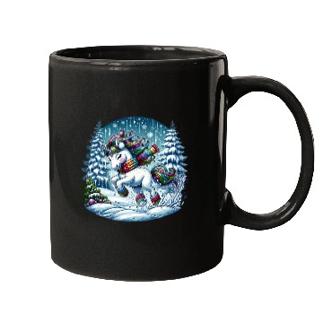 Discover Unicorn in a Winter Wonderland Mugs