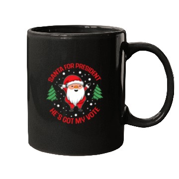 Discover Santa For President Christmas Tree Voting Voter Mugs