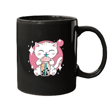 Discover Kawaii Bubble Tea Cat Boba Milk Mugs