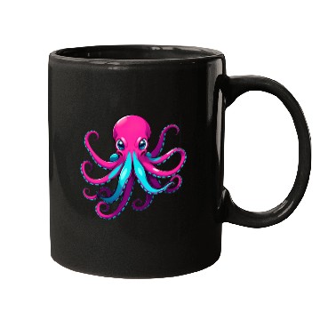 Discover A Cartoonish Octopus in a Playful Pose Mugs
