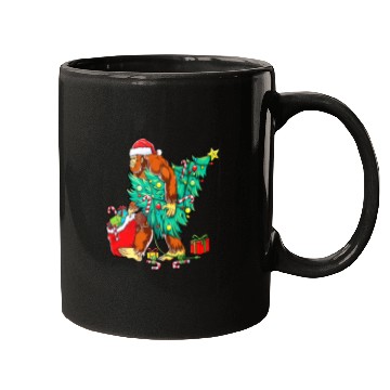Discover Bigfoot Christmas Sasquatch Squad Crew Tree Lights Mugs