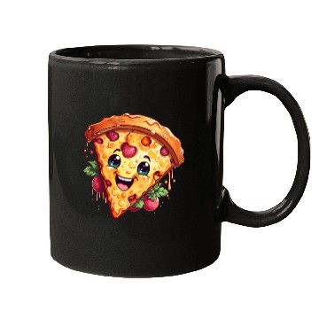 Discover A charming kawaii style pizza slice Mugs