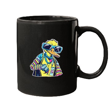 Discover Punk Duck Duckling Punk Rocker Mugs