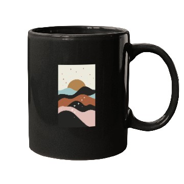 Discover Boho Mountains Moon and Stars Mugs