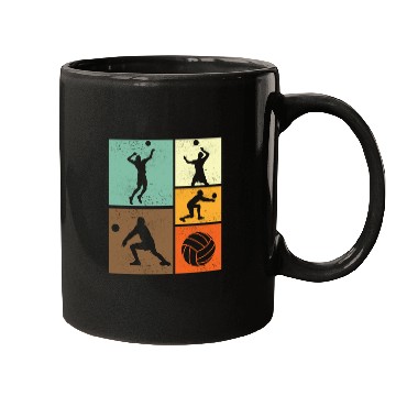 Discover Volleyball Retro Vintage Volleyball Player Mugs