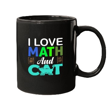 Discover I Love Math And Cats lover Mugs