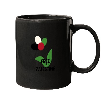 Discover Free Palestine,Flag-colored rose ,watermelon color Mugs