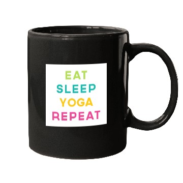 Discover Eat Sleep Yoga Repeat Meditation Exercise Quote Mugs