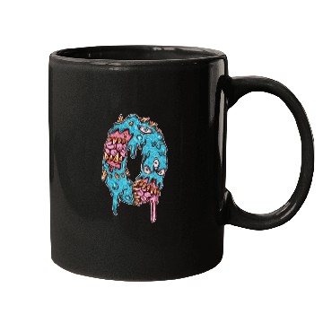 Discover Halloween Zombie Brain 0 Number Funny Halloween Mugs