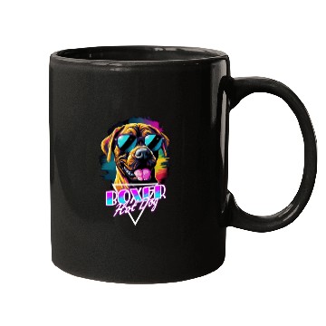Discover Retro Wave Boxer Hot Dog Mugs