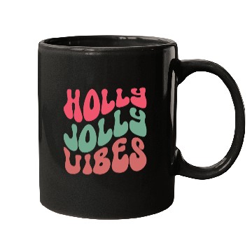 Discover Holly jolly vibes, Xmas Quotes, Christmas Gifts Mugs