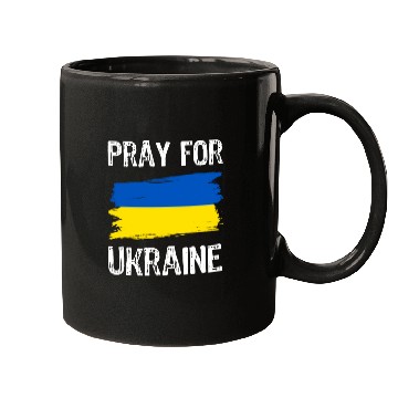 Discover Pray For Ukraine With Ukrainian Flag Mugs