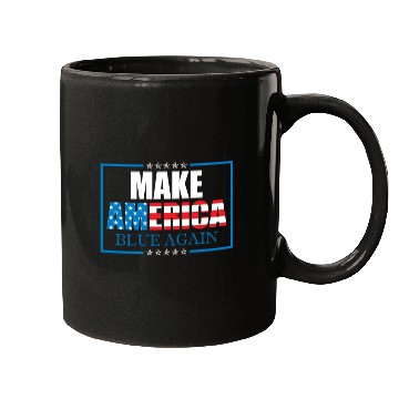 Discover Make America Blue Again Patriotic American Flag Mugs