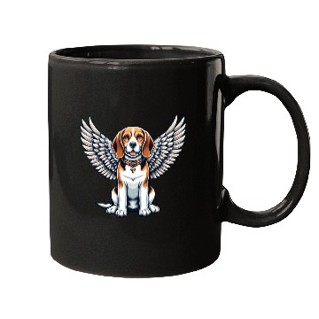 Discover Beagle Angel - Adorable Dog with Wings Mugs