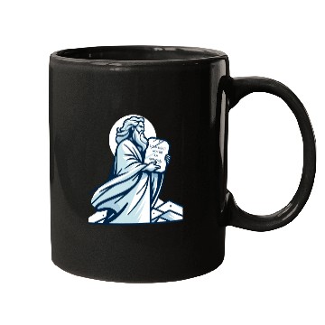 Discover Thou shalt not be an asshole funny Moses design Mugs