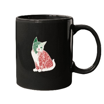 Discover Christmas snowflake cat v2 Mugs