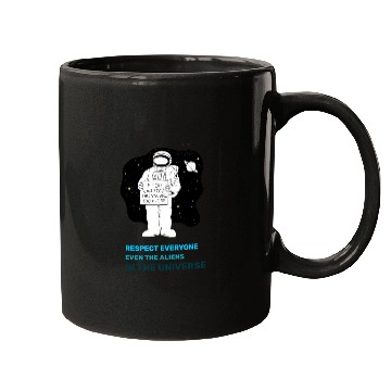 Discover Black White Astronauts and Aliens Mugs