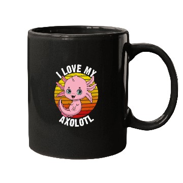 Discover I Love My Axolotl in Retro Mugs