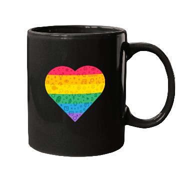 Discover Rainbow Heart Mugs