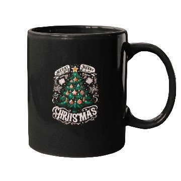 Discover merry christmas tree Mugs