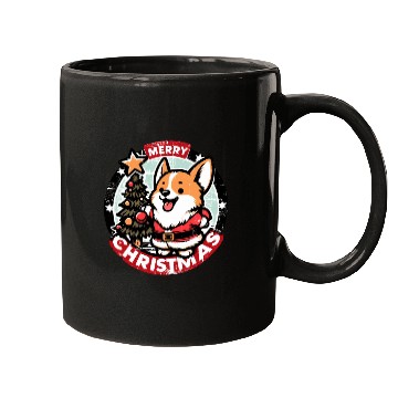Discover Retro Christmas Corgi Gifts For Dog Lovers Mugs